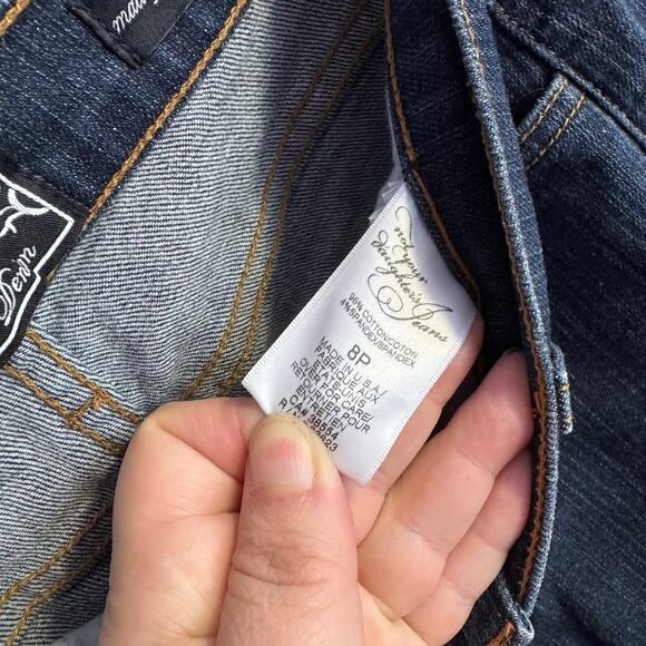 NYDJ Premium Denim Size 8P Blue Straight Leg Jeans with Pockets - Picture 6 of 11